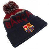 FC Barcelona muts pompon tekst blauw/grijs